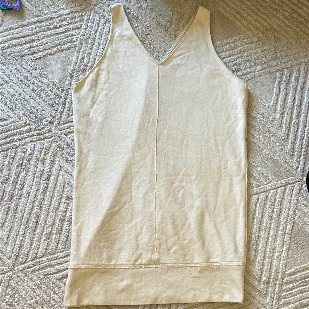 Rag and bone Cream Sleeveless V-Neck Dress